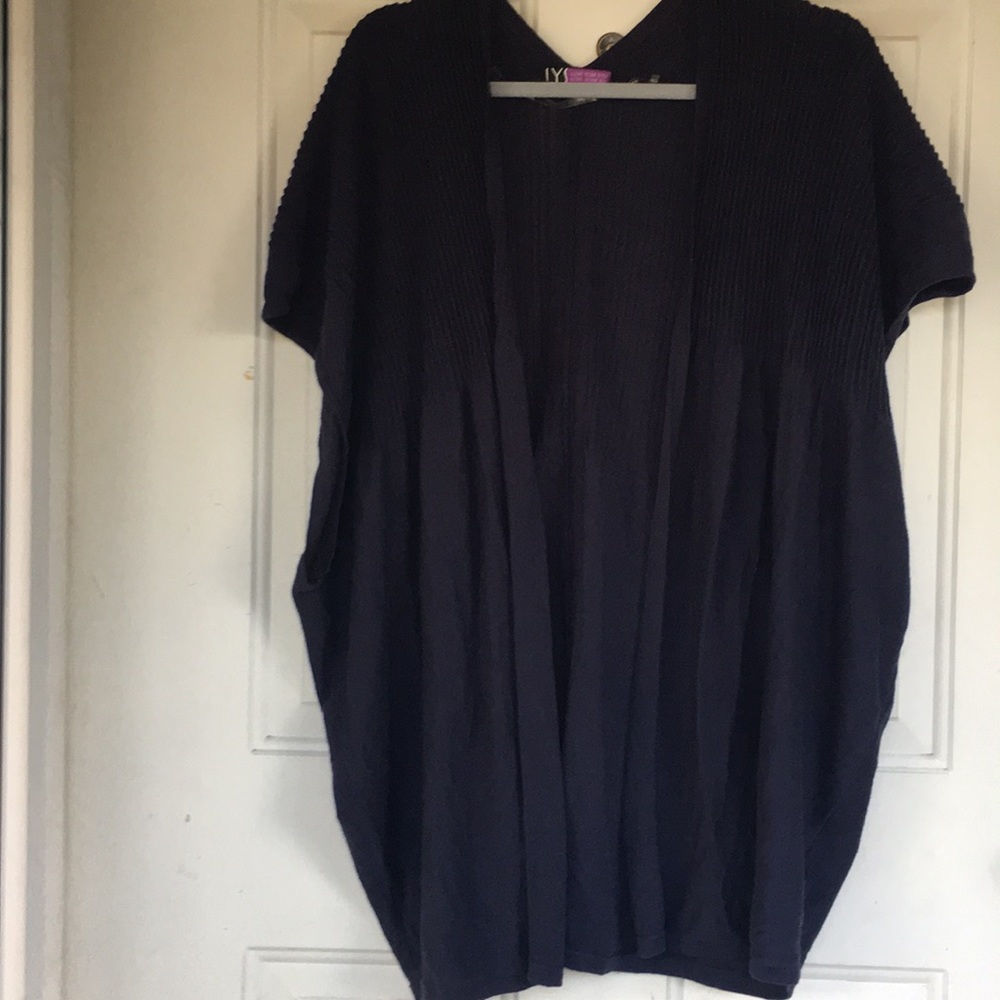 Navy blue plus size sweater vest